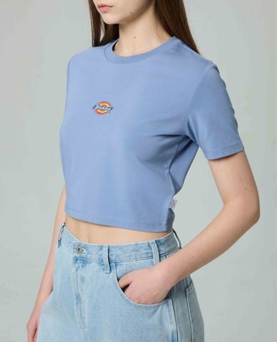  DICKIES - Áo croptop nữ cổ tròn tay ngắn trẻ trung 