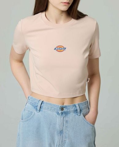  DICKIES - Áo croptop nữ cổ tròn tay ngắn trẻ trung 