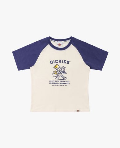  DICKIES - Áo croptop nữ cổ tròn tay ngắn trẻ trung 