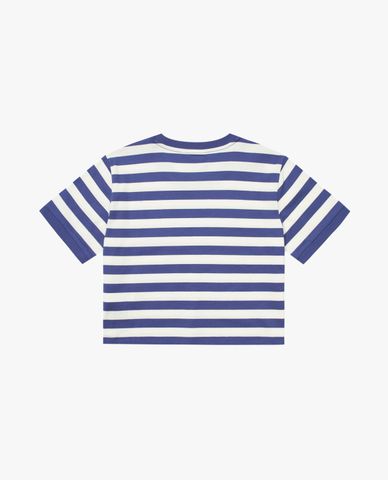  DICKIES - Áo croptop nữ cổ tròn tay ngắn hoạ tiết sọc ngang 