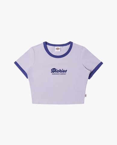  DICKIES - Áo croptop nữ cổ tròn tay ngắn Lewistown Ringer 