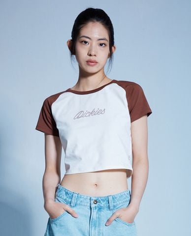 DICKIES - Áo croptop nữ cổ tròn tay ngắn Ballistic 