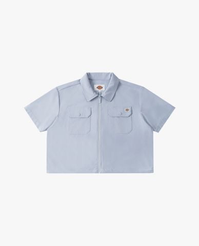  DICKIES - Áo khoác sơ mi nữ tay ngắn phom croptop 