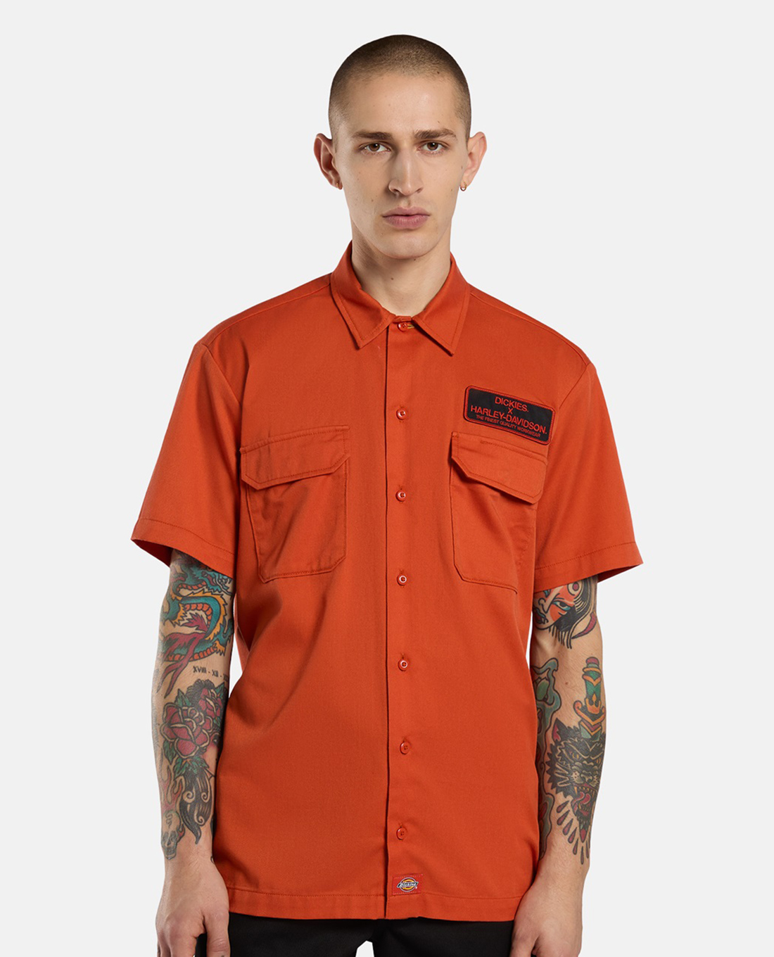 DICKIES - Áo sơ mi nam cổ bẻ tay ngắn Dickies x Harley Davidson