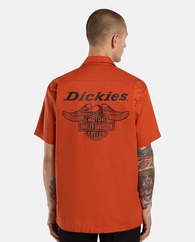  DICKIES - Áo sơ mi nam cổ bẻ tay ngắn Dickies x Harley Davidson 