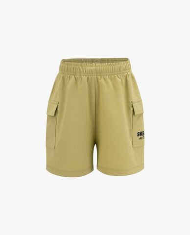  SKECHERS - Quần short bé gái lưng thun phối túi hộp 