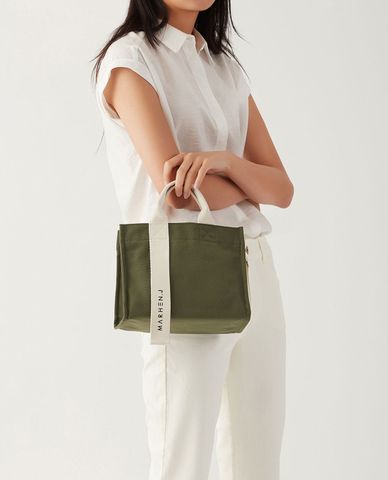  Marhen.J - Túi đeo vai nữ chữ nhật vải bố Rico Mini 