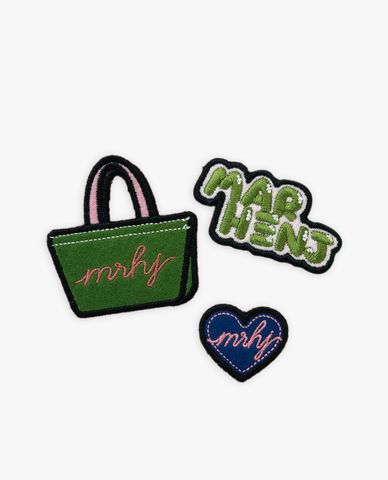  Marhen.J - Set huy hiệu cài túi xách Wappen Funny 