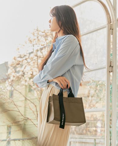  Marhen.J - Túi đeo vai nữ chữ nhật vải bố New Rico Mini 