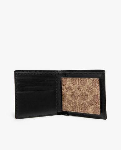  COACH - Ví ngắn nam dạng gập 3 In 1 Signature Canvas 