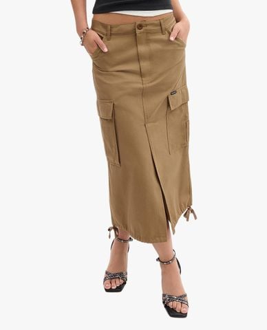  COACH - Chân váy bút chì midi phối túi hộp cá tính 