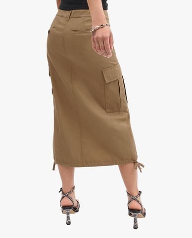  COACH - Chân váy bút chì midi phối túi hộp cá tính 