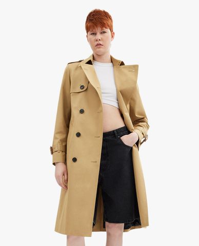  COACH - Áo khoác măng tô nữ dáng dài hiện đại 