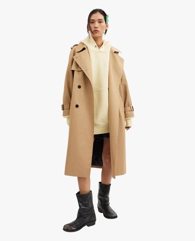  COACH - Áo khoác măng tô nữ dáng dài thời trang 