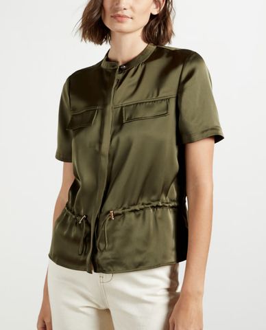  TED BAKER - Áo kiểu nữ cổ tròn tay ngắn Ayvaa 