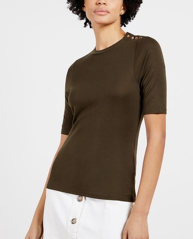  TED BAKER - Áo thun nữ ngắn tay phom ôm Jasmyhn 