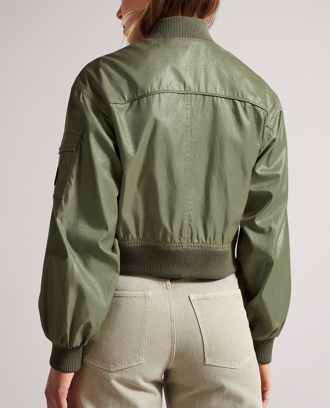 Ted Baker - Áo Khoác Bomber Nữ Dáng Lửng Bronlei