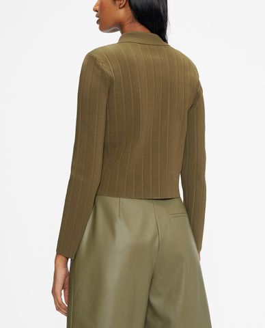  TED BAKER - Áo khoác cardigan nữ tay dài cổ bẻ Extonn Collared 