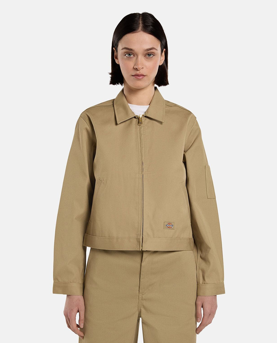 DICKIES - Áo khoác croptop nữ cổ bẻ tay dài Eisenhower