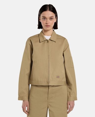  DICKIES - Áo khoác croptop nữ cổ bẻ tay dài Eisenhower 