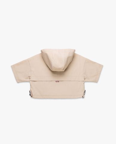  FILA - Áo hoodie nữ tay ngắn phối mũ Fiore Woven 