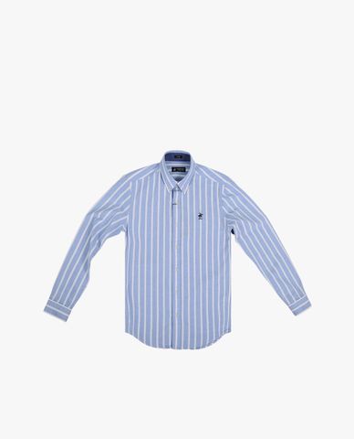  BEVERLY HILLS POLO CLUB - Áo sơ mi nam cổ bẻ tay dài kẻ sọc trẻ trung 
