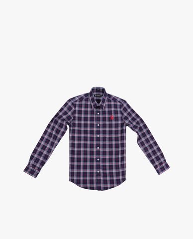  BEVERLY HILLS POLO CLUB - Áo sơ mi nam cổ bẻ tay dài sọc caro trẻ trung 