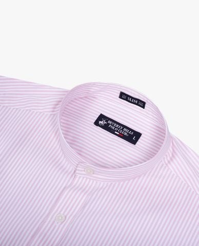  BEVERLY HILLS POLO CLUB - Áo sơ mi nam cổ trụ tay dài kẻ sọc thời trang 