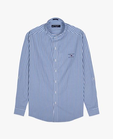  BEVERLY HILLS POLO CLUB - Áo sơ mi nam cổ trụ tay dài kẻ sọc thời trang 