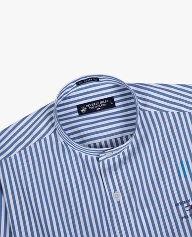  BEVERLY HILLS POLO CLUB - Áo sơ mi nam cổ trụ tay dài kẻ sọc thời trang 