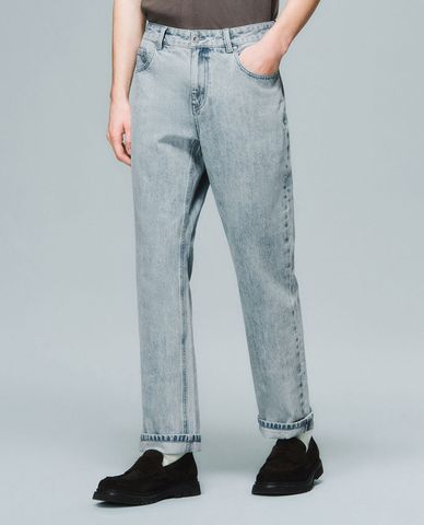  URBAN REVIVO - Quần jeans nam ống đứng hiện đại 