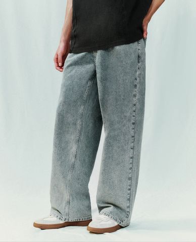  URBAN REVIVO - Quần jeans nam ống rộng Straight 