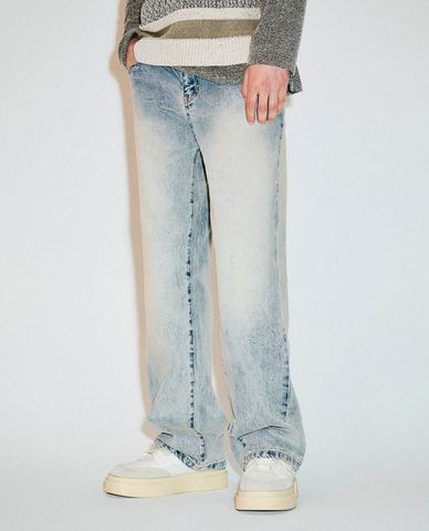  URBAN REVIVO - Quần jeans nam ống đứng thời trang 