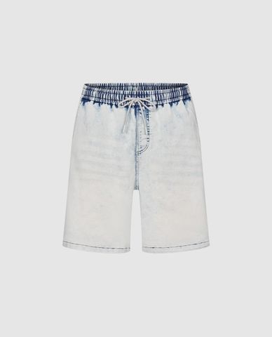  URBAN REVIVO - Quần short jeans nam lưng thun thời thượng 