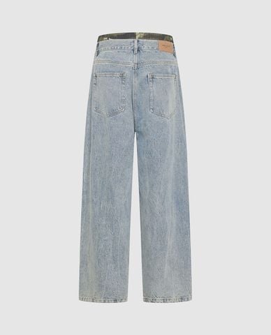  URBAN REVIVO - Quần jeans nam ống rộng hiện đại 