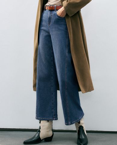  URBAN REVIVO - Quần jeans nữ ống loe thời trang 