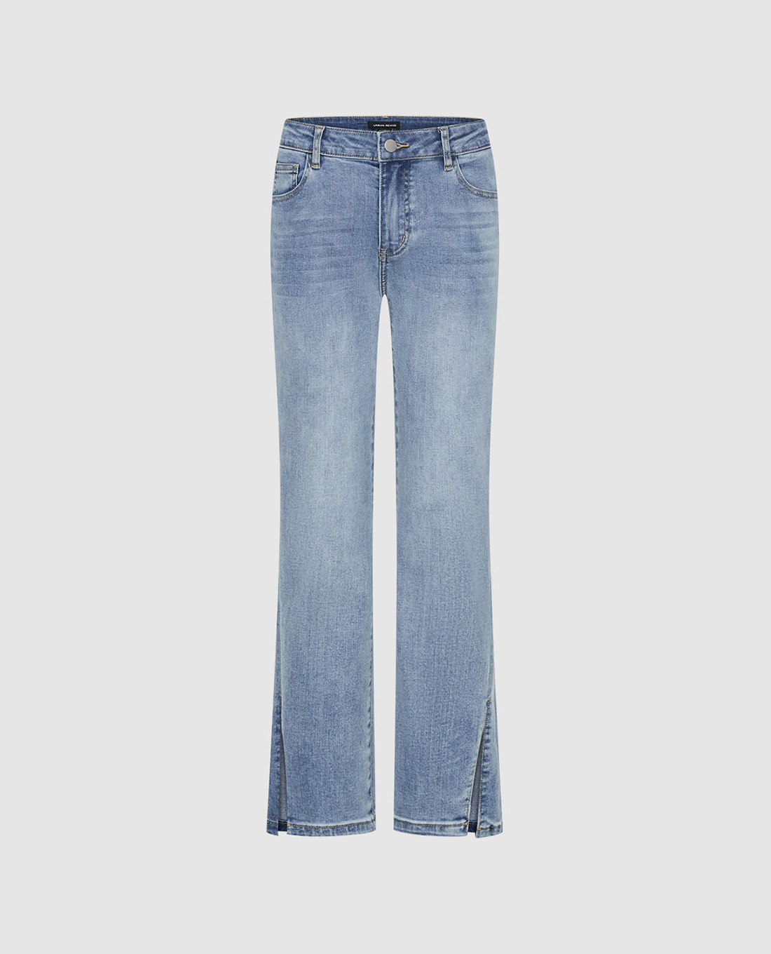 URBAN REVIVO - Quần jeans nữ ống đứng thời trang