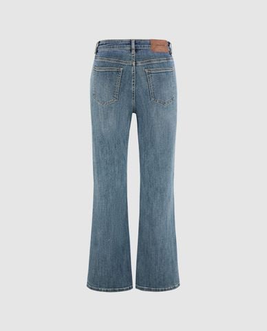  URBAN REVIVO - Quần jeans nữ ống loe hiện đại 