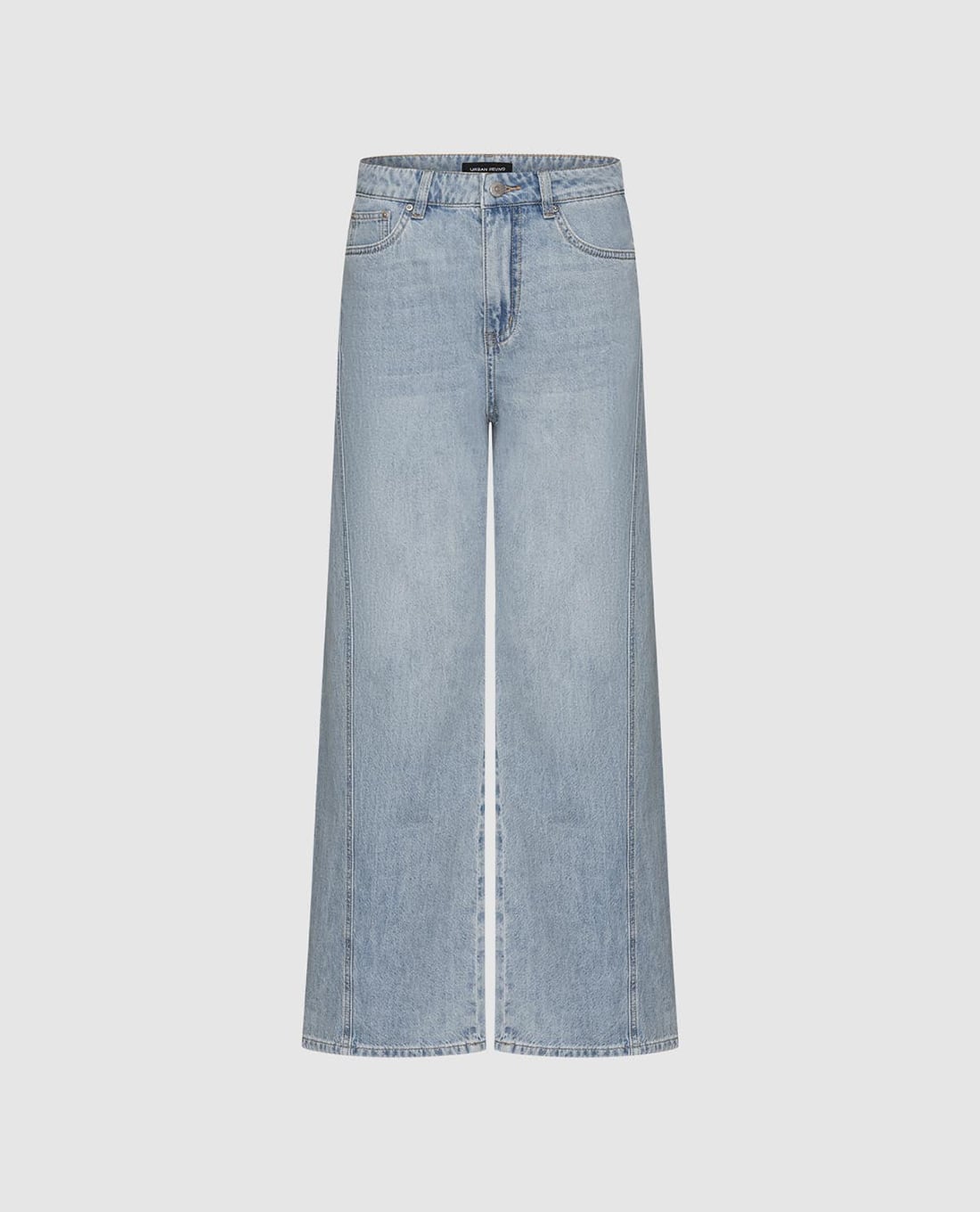 URBAN REVIVO - Quần jeans nữ ống rộng cổ điển