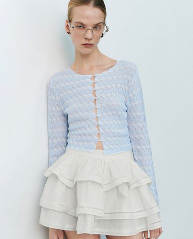  URBAN REVIVO - Áo khoác cardigan nữ tay dài cá tính 