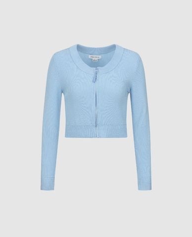  URBAN REVIVO - Áo khoác cardigan nữ phom croptop tay dài 