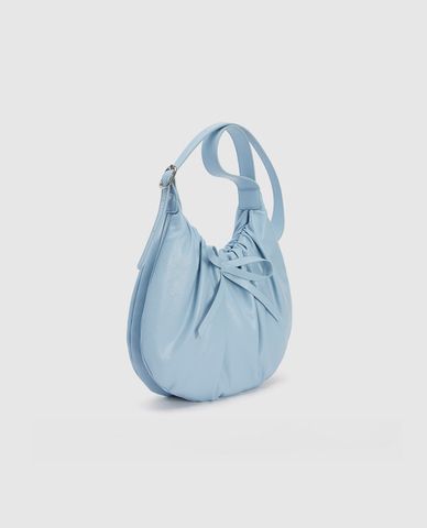  URBAN REVIVO - Túi đeo vai nữ hình bán nguyệt Bow Décor Ruched 