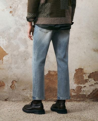  URBAN REVIVO - Quần jeans nam ống đứng thời thượng 