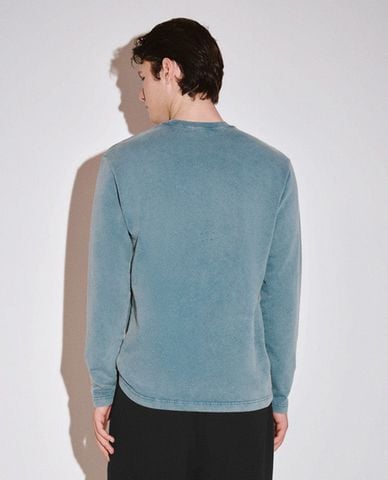  URBAN REVIVO - Áo thun nam cổ tròn tay dài trẻ trung 