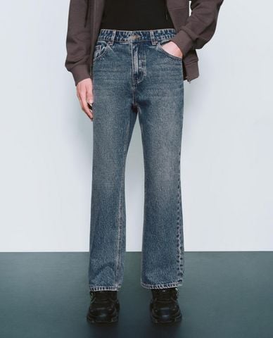  URBAN REVIVO - Quần jeans nam ống đứng hiện đại 