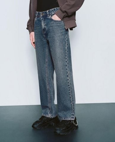  URBAN REVIVO - Quần jeans nam ống đứng hiện đại 