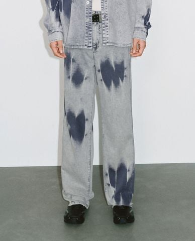  URBAN REVIVO - Quần jeans nam ống rộng cá tính 