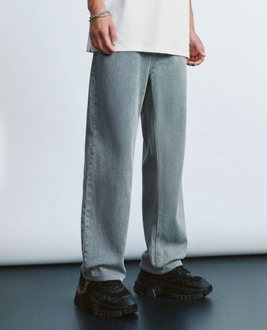  URBAN REVIVO - Quần jeans nam ống đứng hiện đại 