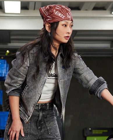  DICKIES - Áo khoác denim nữ tay dài thời thượng 