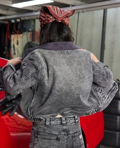  DICKIES - Áo khoác denim nữ tay dài thời thượng 